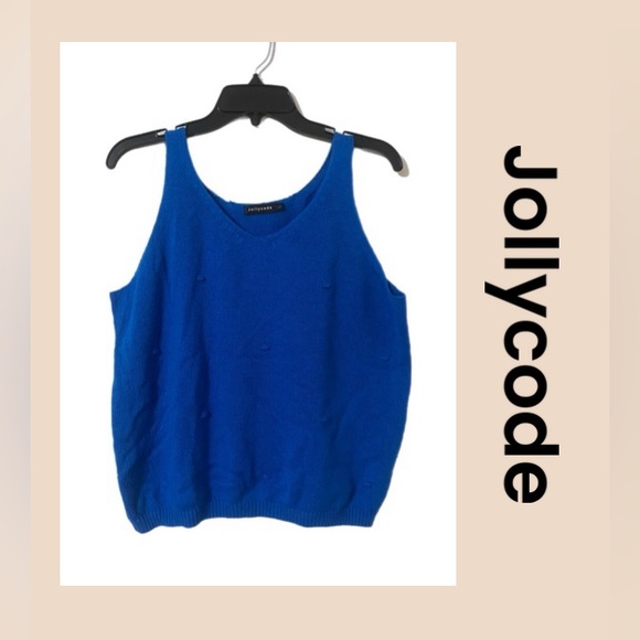 Women’s Cropped Sweater Tank Top Size Large - Picture 1 of 9